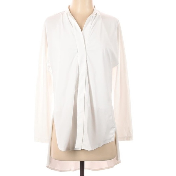 ADAY Something Borrowed Shirt Technical Silk Machine Wash UPF 50+ Wrinkle Free L - Picture 3 of 11